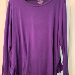 Lane Bryant Ruffle Hacci Long-sleeved Top sz 18/20